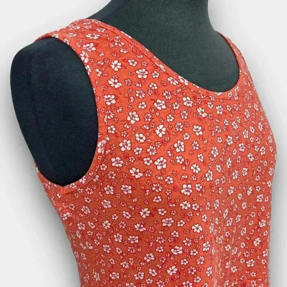 2 DYE 4 ladies floral sleeveless large dress peach white flowers - Picture 7 of 12